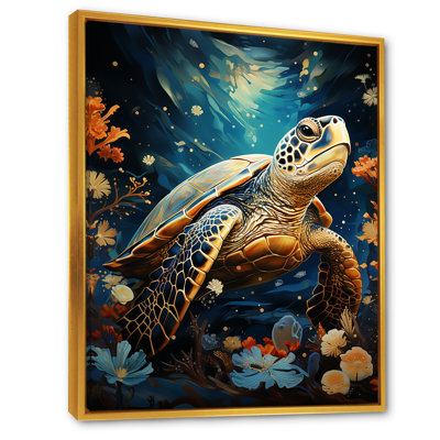 Sous-marin doré I sur toile