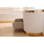 Gold Detailed Right 2-Drawer Nightstand made with Wood in White