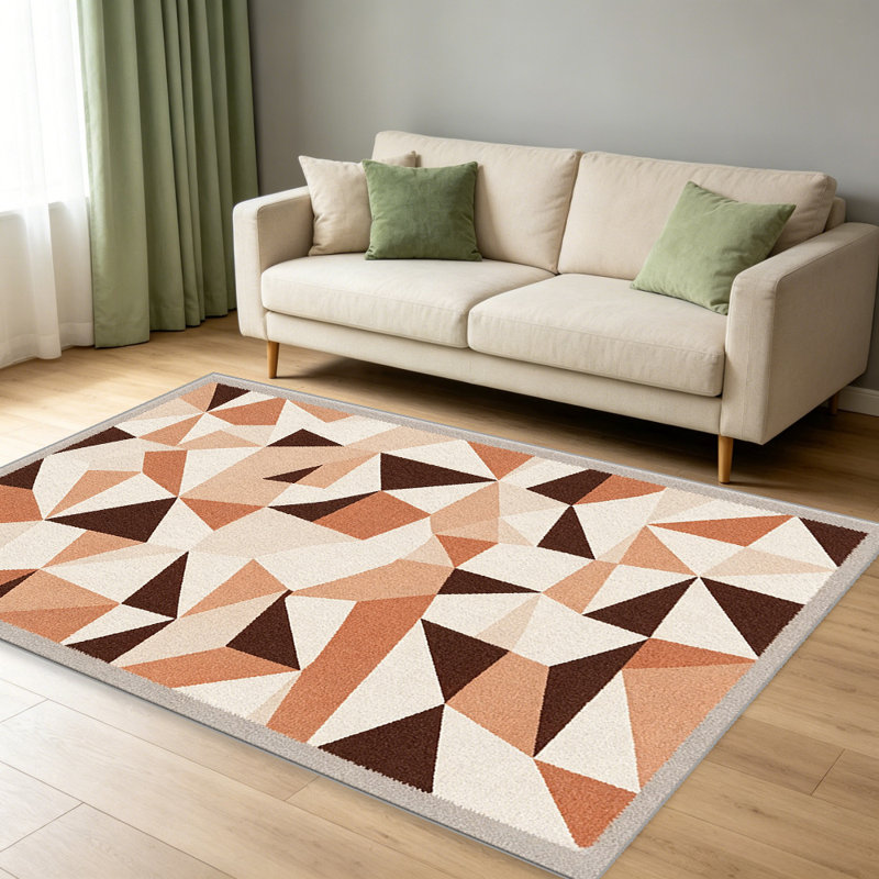 Fragmented Triangle   area rugs for Living Room, Soft and Comfortable, Suitable for all seasons, easy to maintain, machine washable Indoor floor mat, Under Table Farmhouse suitable for Bedroom, Dining Room, Study,  Balcony, Home Decor Patio