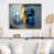 Toile avec cadre flottant or