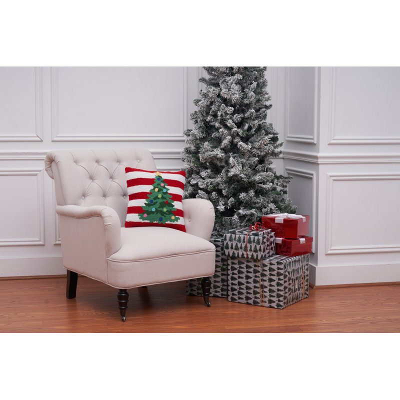  Colorful Tree Hooked Throw Pillow, Colorful Tree