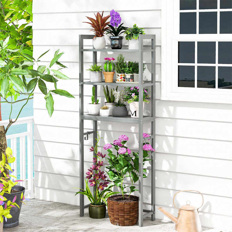 Aiylah Metal Freestanding Over The Toilet Storage, Grey