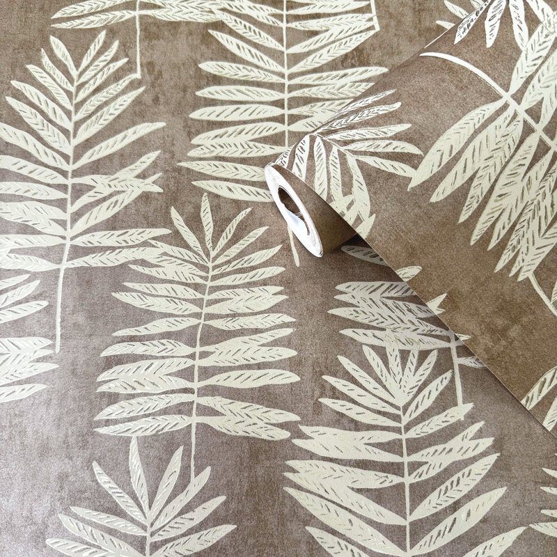 Zen 1000cm x 53cm Wallpaper Roll, Brown