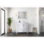 Meuble-lavabo l 36 po x P 22 po, décalé à droite et miroirs 34 po-614184686
