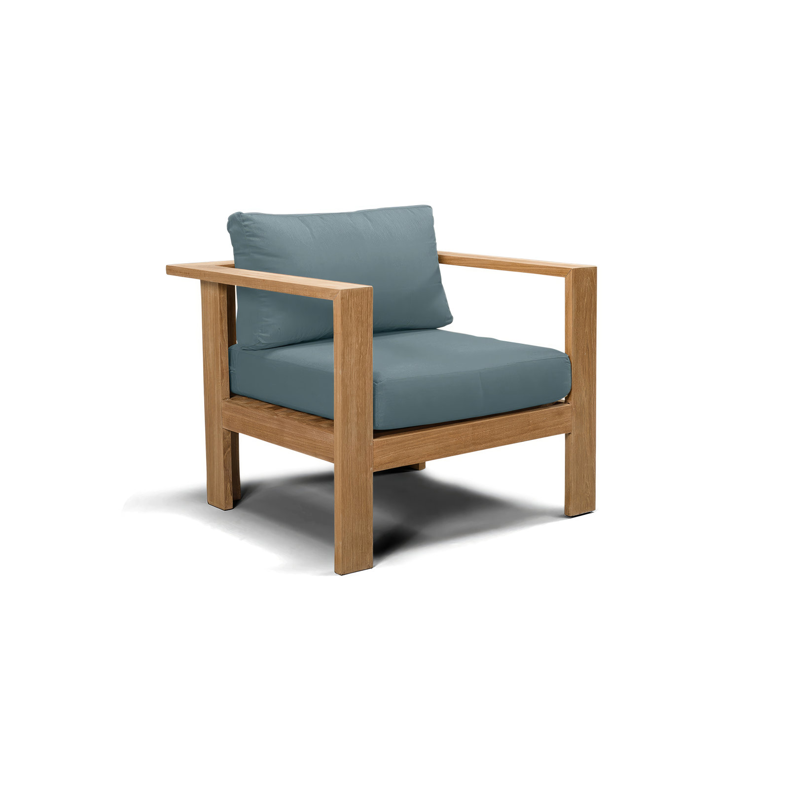 Sonoma Teak Outdoor Lounge Chair , Sunbrella® Cushions Included, Cast Lagoon Sunbrella® Plainweave