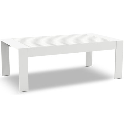 Alturas Standalone Product Aluminum Outdoor Patio Coffee Table Modern Rectangle End Table