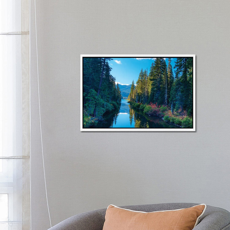 USA, Washington State Cooper Lake in Central Washington Cascade Mountains reflecting in calm waters 1 Piece Wall Art on Canvas