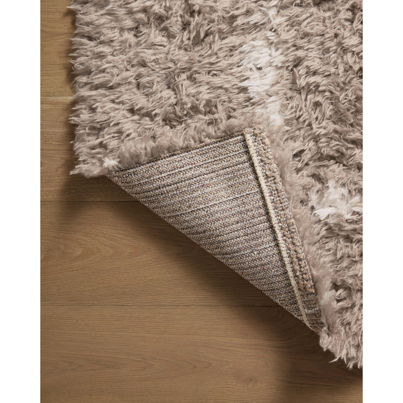 Angela Rose x Loloi Amira Khaki / Ivory Area Rug, Rectangle 5'3" x 7'6"