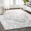 Tapis moderne gris clair avec médaillon perse rétro Blane-280805444