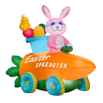 Lapin gonflable 54 "en Speedster de Pâques