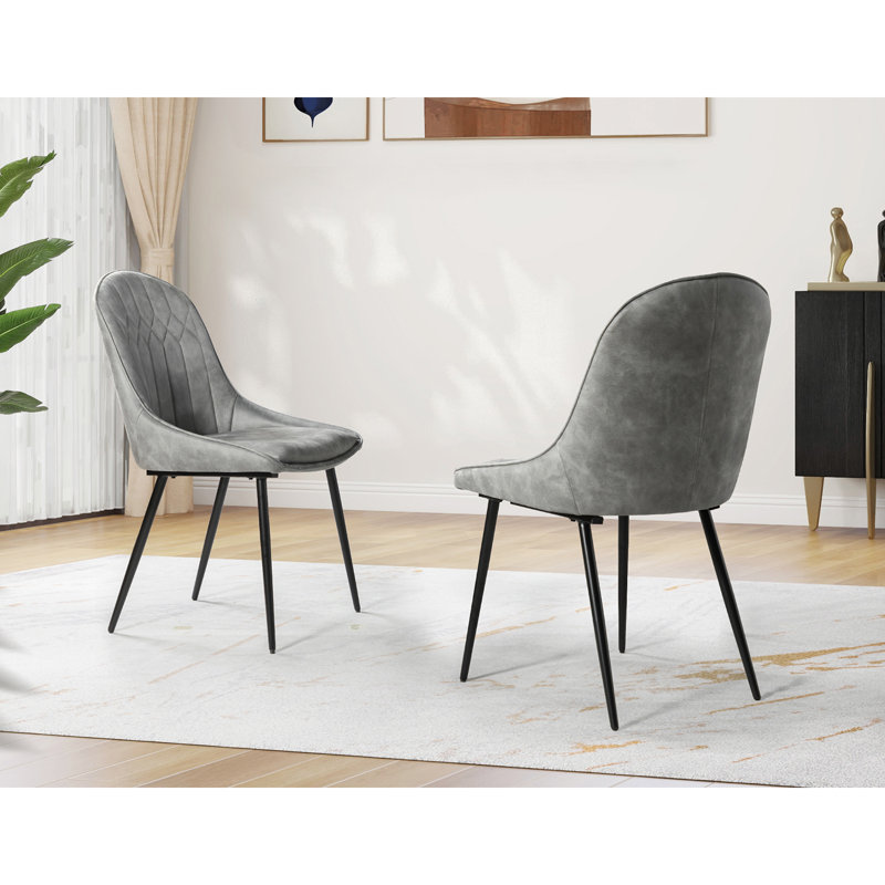 Chaise d'appoint rembourrée Asiel, gris