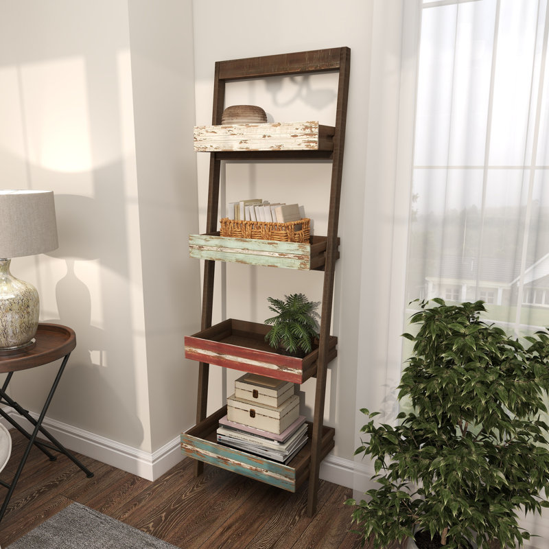 Étagère en bois à 4 tablettes