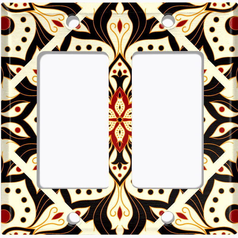 Patterned 2 - Gang Rocker Standard Wall Plate