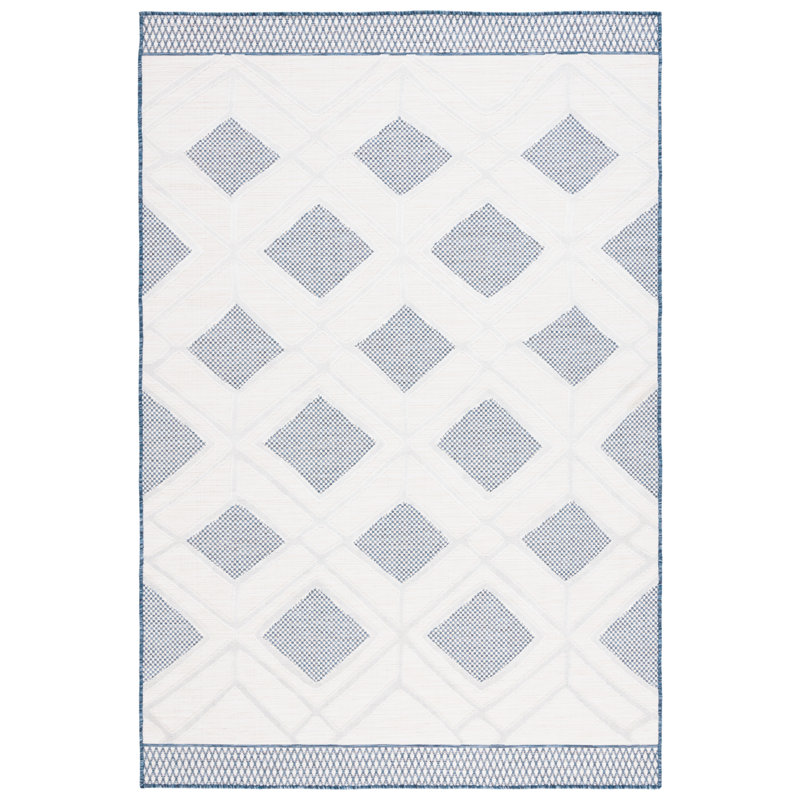 Tapis d'intérieur / extérieur à motif géométrique Kenenth Performance, Rectangle 4 pi x 6 pi