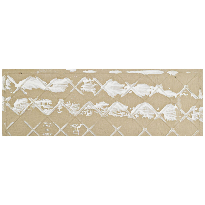 Vanity 13" x 4.25" Porcelain Listello Tile Trim in Black/White
