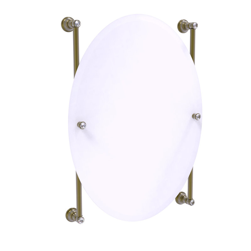 Miroir de meuble-lavabo biseauté sans cadre Gavin, Laiton antique
