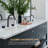 9-3/5" Widespread Dual-Handle Control Bathroom Sink Faucet in Matte Black, Lead-Free Solid Brass-94592270
