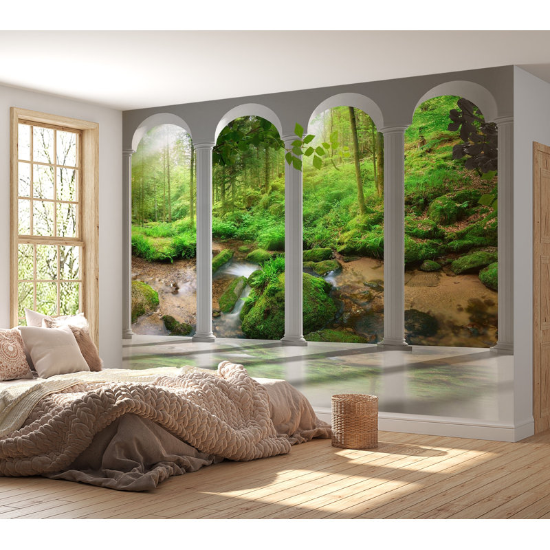 Murale piliers et forêt Farihah, L 110 po x l 154 po
