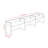 Miland Rectangle 3 Person 141.73'' L Training Table