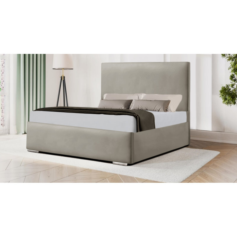 Abdulwahab Upholstered Bed, Silver, Super King (6')
