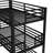 Queen Over Full Xl Over Queen Bunk Bed, Metal Triple Bunk Bed With Safety Guardrails, Heavy-Duty Bunk Bed With Noise-Reduced Design, Black-1685476723-1682451408