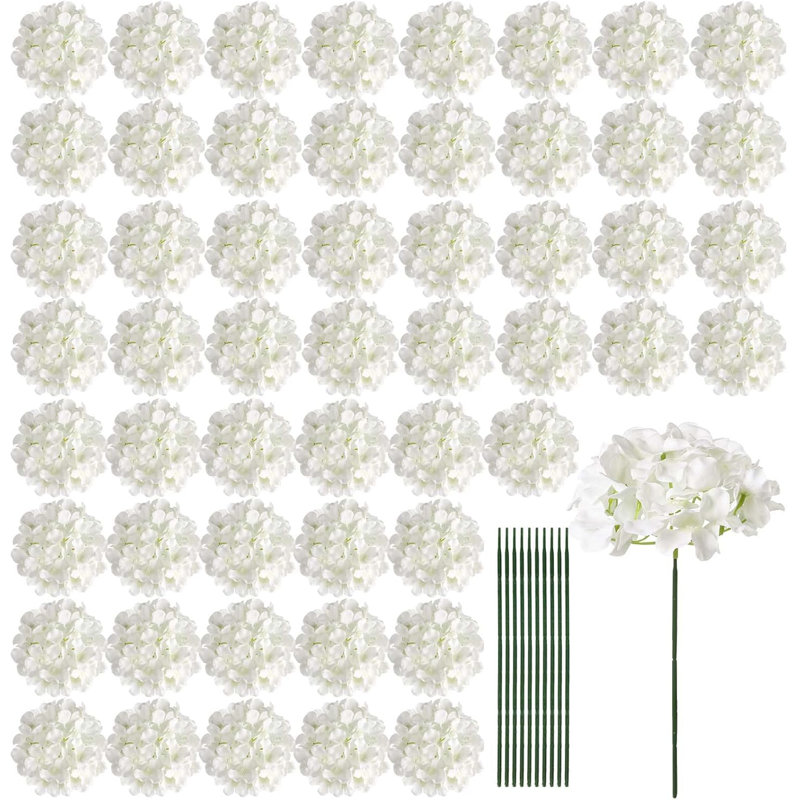64-piece Silk Hydrangea Flowers