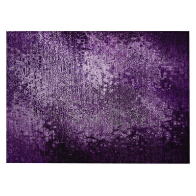 Washable Abstract Indoor / Outdoor Rug