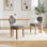 Chaises de salle à manger modernes, chaises de salle à manger rembourrées modernes, chaises de campagne pour la salle à manger, ensemble de 2