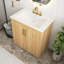 Meuble-lavabo multifonctionnel en bois aggloméré de 30 po avec lavabo, armoire de salle de bain multifonctionnelle avec portes et tiroir
