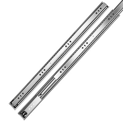 Heavy-Duty Drawer Slides, 28 inch 265 lbs Load Side Mount Rails, 3-Fold Full Extension Ball Bearing Rails, 1 Pair, Kitchen, Workbench, RV, Carbon Steel, Featuring Screws & Nuts, Designed for Cabinets