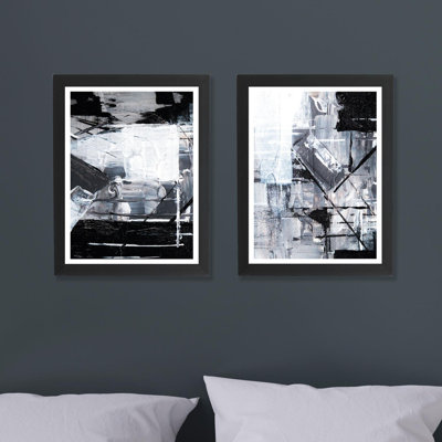 Black And White Abstract Wall Art - Picture Frame Set