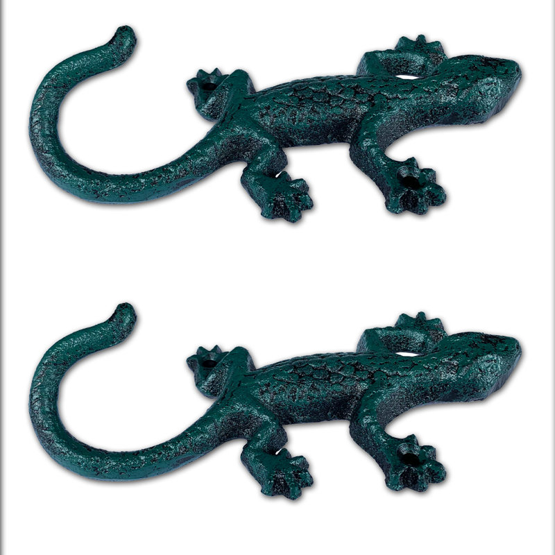 Ensemble de 2 crochets muraux en gecko