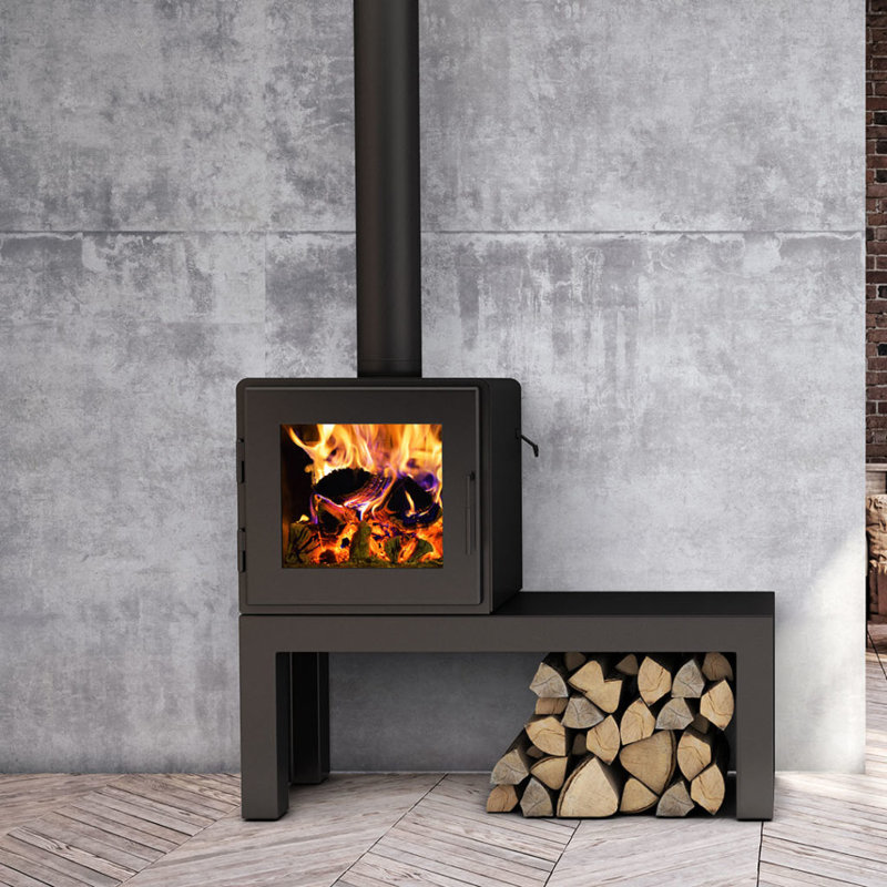 Nova 1500 pieds carrés Pi. Poêle à bois autoportant Natural Vent