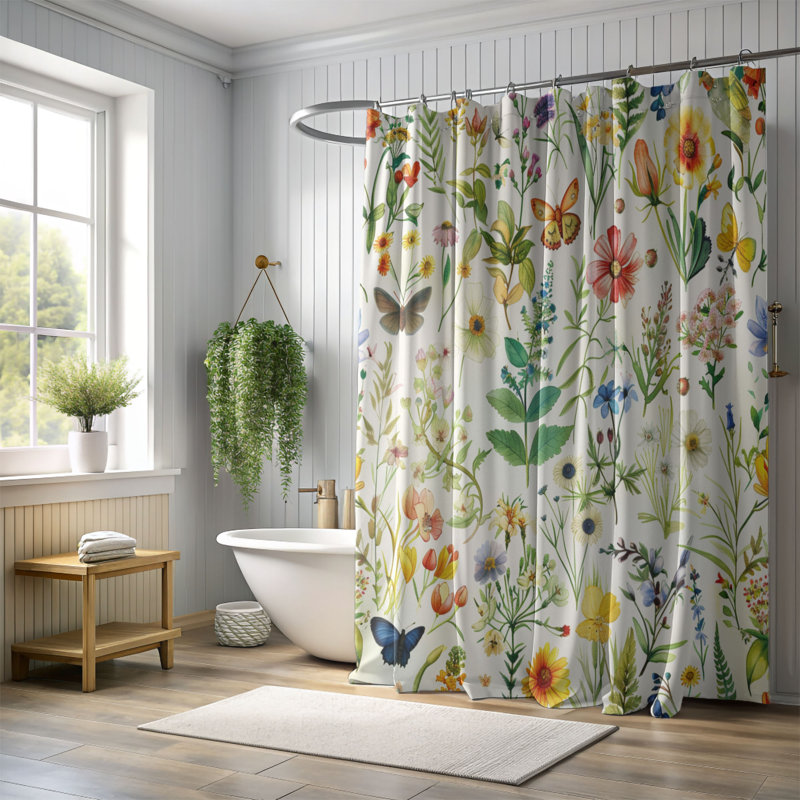 Spring Blend - Rideau de douche Premium, H 74 po x l 71 po