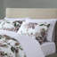 Édredon mauve à motif floral avec draps de grande taille et taies d'oreiller, taupe
