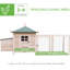 Poulailler d'extérieur 77 po avec nichoir - poulailler en bois pour le jardin. Protection contre les intempéries, accès facile, rampe, cour ventilée., Propre, plateau amovible, puits
