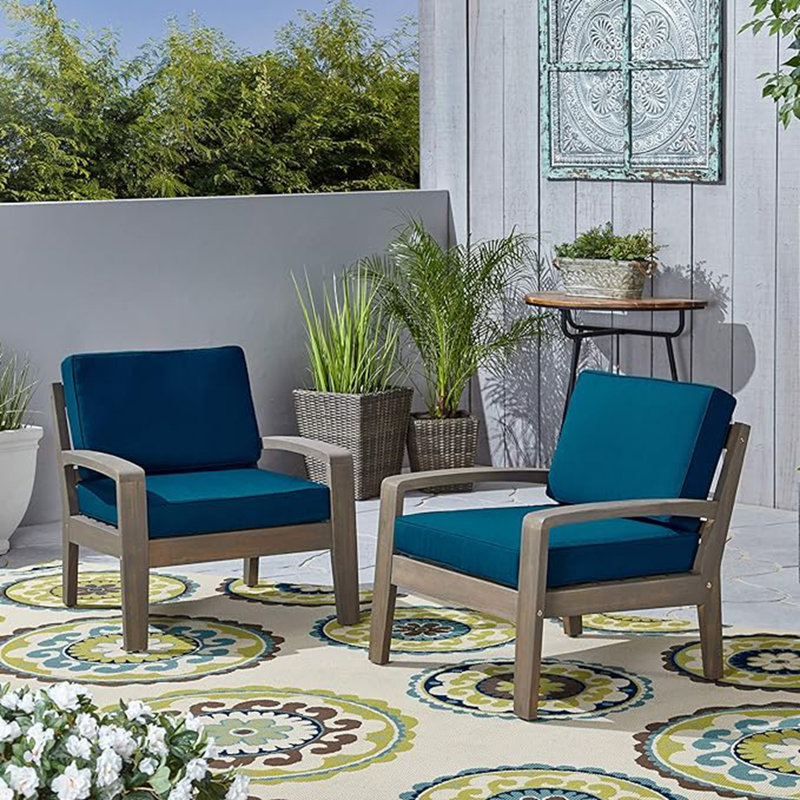 [Chaise simple] CHAISE CLUB GRENada, Bleu sarcelle / Gris