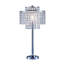 Lampe de table 26 po à 2 niveaux «Holly Glam» avec charge et port USB, 26 po, argent