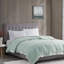 Couverture légère en duvet synthétique avec bordure en satin Seafoam-119424592-119424582