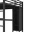 Lit mezzanine en métal avec garde-robe, bureau en L et rangement, grand lit, robuste pour enfants, adolescents et adultes-772927518