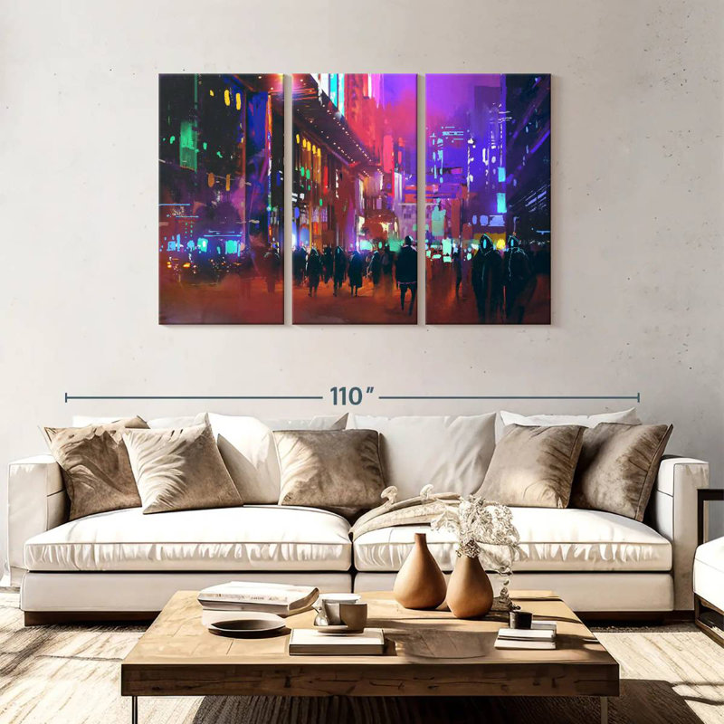 Kelan Sci-Fi City, 48" H x 74" W