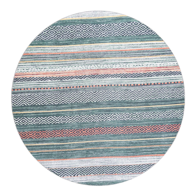 Noelani Striped Indoor Rug, Round 7'10"