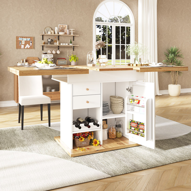 Extendable Dining Table, White