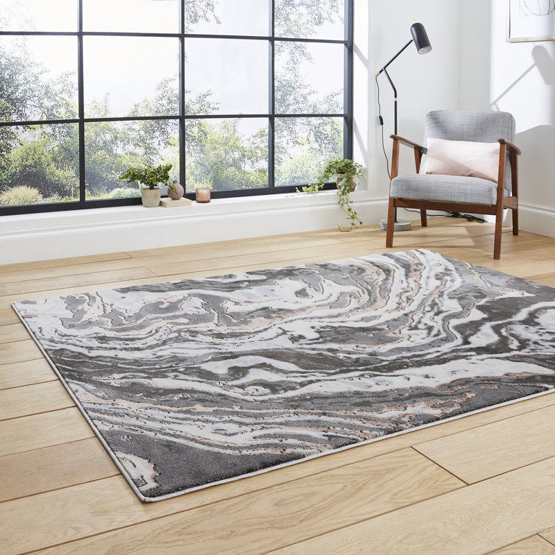 Calleja area rug Machine Woven Rectangle Grey, Rectangle 120 x 170cm