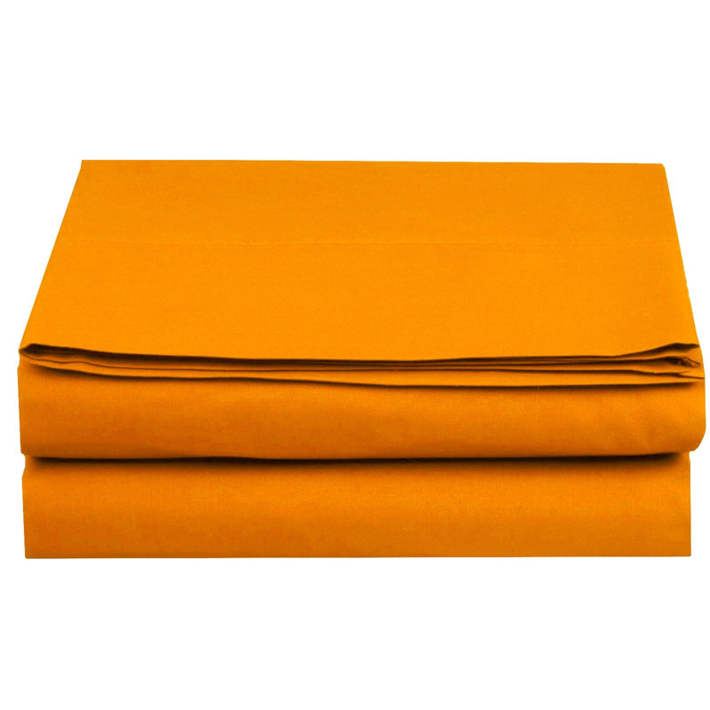 Drap-housse luxueux en microfibre avec poche profonde de 16 pouces, Orange élite