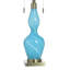 Lampe de table en verre - or Shulen - abat-jour blanc