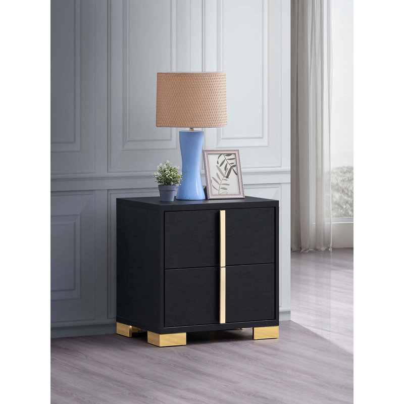 Jeremiah Black 2-Drawer Nightstand