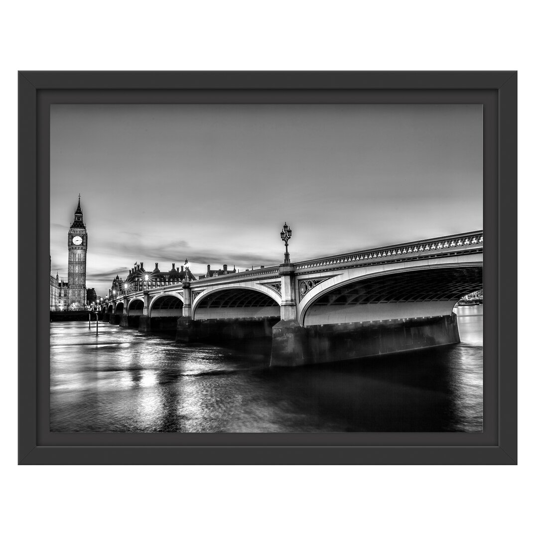 Gerahmtes Wandbild Westminster Bridge Big Ben