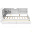 Lit plateforme en bois avec tête de lit, tablettes et 2 tiroirs-589830581-589830539