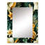 Nwaba Tropical Greens Warm Earth Tones - miroir mural unique tropical, miroir tropical, impression d'art en métal-1076091164